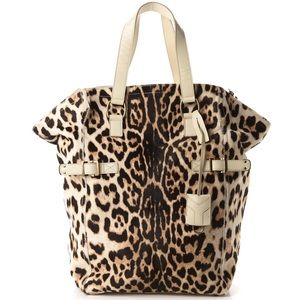 Yves Saint Laurent ~ Leopard Print Pony Hair ~ Large Downtown Bag